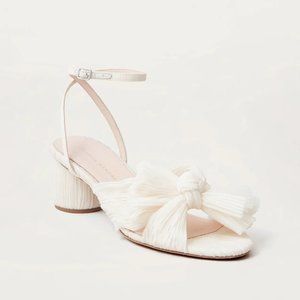 Dahlia Pearl Pleated Bow Heel